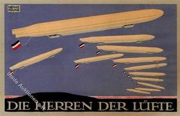 Zeppelin Die Herren Der Lüfte Sign. Keune, Heinz Künstlerkarte I-II Dirigeable - Dirigeables