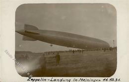 Zeppelin Meiningen (O6100) Landung Foto AK I-II Dirigeable - Airships