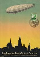 Zeppelin Plakat 14,9 X 21 Cm Konstanz Anläßlich Des 100 Geburtstages Des Grafen Ferdinand Von Zeppelin I-II Dirigeable - Dirigibili