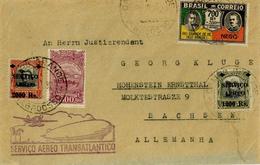 Zeppelinpost, 1932 1. Südamerikafahrt Brasilianische Post Von Matto Grosso über Pernambuco Und Friedrichshafen Nach Hohe - Airships