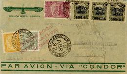 Zeppelinpost, 1932 3. Südamerikafahrt Brasilianische Post Von Matto Grosso über Pernambuco Und Friedrichshafen Sowie Flu - Airships