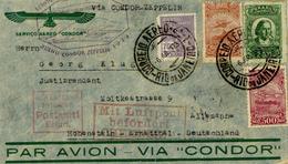 Zeppelinpost, 1933 3. Südamerikafahrt Brasilianische Post Von Rio De Janeiro über Friedrichshafen, Erfurt, Leipzig Und C - Zeppeline