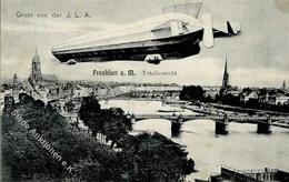 ILA Frankfurt (6000) Zeppelin  Werbe AK 1909 I-II (fleckig) Dirigeable - Dirigibili