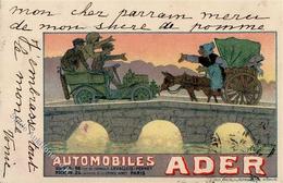 Oldtimer Ader Automobile Werbe AK 1904 I-II (fleckig) - Autres & Non Classés