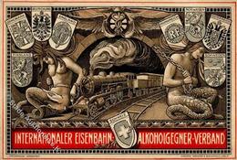 Eisenbahn Internationale Eisenbahn Alkoholgegner Verband 1909 I-II Chemin De Fer - Trenes