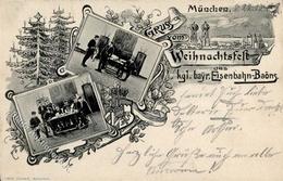 Eisenbahn Militär Kgl. Bayr. Eisenbahn Baons Weihnachten 1912 I-II Noel Chemin De Fer - Trains