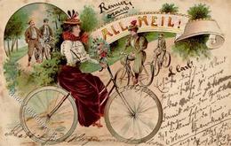 Fahrrad All Heil Lithographie 1901 I-II (fleckig) Cycles - Other & Unclassified