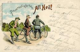 Fahrrad All Heil Pneumatikhosen Lithographie 1903 I-II (fleckig) Cycles - Altri & Non Classificati