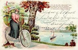 Fahrrad Barmen (5600) Courier Ist's Panier Fahrradwerke Lithographie 1899 I-II Cycles - Andere & Zonder Classificatie