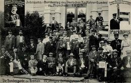 Fahrrad Jubiläums Bundestag Des Deutschen Radfahrer Bundes Foto AK 1909 I-II Cycles - Sonstige & Ohne Zuordnung