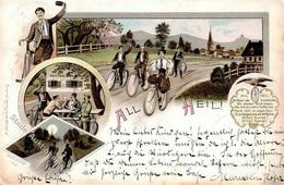 FAHRRAD - ALL HEIL! Litho 1896 I-II - Andere & Zonder Classificatie