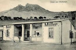 Kolonien Deutsch Südwestafrika Okahandja Hotel Müller 1907 I-II (Marke Entfernt) Colonies - Ohne Zuordnung