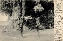 Kolonien Deutsch Südwestafrika Okahandja Ovambos Wasserträger 1905 I-II Colonies - Non Classés