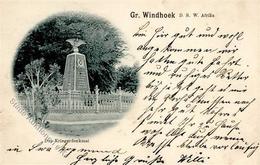 Kolonien Deutsch-Südwestafrika Gr. Windhoek Kriegerdenkmal Stpl. Swakopmund 6.2.01 I-II Colonies - Ohne Zuordnung