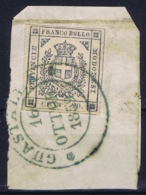 Modena Governo Provvisario Sa 16 On Fragment Guastalla 16-10-1858  Lila Grigio Chiaro  CV 300 Euro - Modena