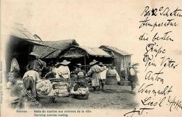 Kolonien CHINA - HANKOW - Halte De Coolies Aux Environs De La Ville Carrying Coolies Resting Mit O Hankau 1912 - Ecke Ge - Altri & Non Classificati