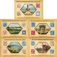 Postwesen Lot Mit 5 Illustrierten Briefmarken Alben Leer Von Anglo Swiss Condensed Milk Co. Cham I-II - Poste & Postini