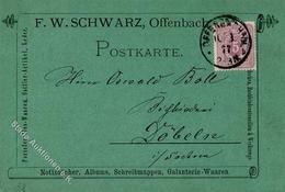 Vorläufer Offenbach (6050) F. W. Schwarz Handlung 1877 I-II - Sonstige & Ohne Zuordnung