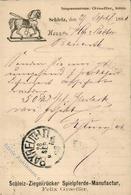 Vorläufer Schleiz (O6550) Schleiz Ziegenrücker Spielpferde Manufactur Felix Graeffer 1886 I-II - Andere & Zonder Classificatie