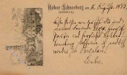 Vorläufer 1883 Hoher Schneeberg Böhmen Ganzsache 2 Kr I-II - Sonstige & Ohne Zuordnung