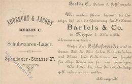 Vorläufer 1885 Aufrecht & Jacoby Schuhwaren Lager Berlin I-II - Otros & Sin Clasificación