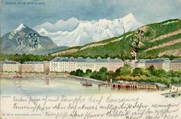 Berggesicht Genf Und Der Montblanc 1899 I-II - Autres & Non Classés