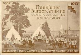 FRANKFURT/Main - XVII. DEUTSCHES BUNDESSCHIESSEN 1912 - Frankfurter Bürger-Artillerie B. 1.Deutschen Schütze Nfest Zu FF - Schieten (Wapens)