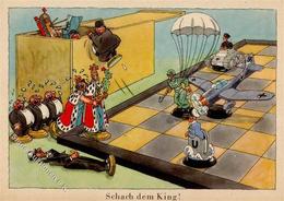 SCHACH - WK II Prop-Ak -SCHACH Dem KING!- Judaika!  I Judaisme - Echecs