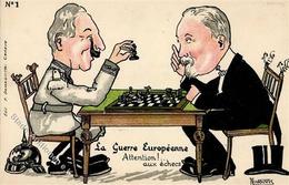 Schach La Guerre Europeene Kaiser Wilhelm II U. Raymond Poincaré I-II - Chess