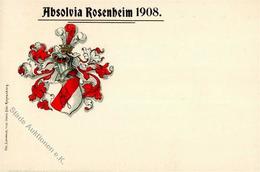 Studentika Rosenheim (8200) Absolvia  1908 I-II - Autres & Non Classés
