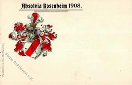 Studentika Rosenheim (8200) Absolvia 1908 I-II - Autres & Non Classés