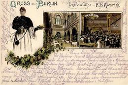 Berlin Mitte (1000) Gasthaus Hopfenblüte F. H. Rieprich Unter Den Linden 27 Vorläufer  1896 I-II - Cameroun