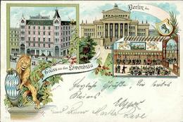 Berlin Mitte (1000) Gasthaus Münchener  Löwenbräu  Lithographie 1898 I-II (Ecken Abgestoßen) - Cameroon