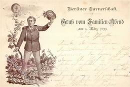 Berlin Mitte (1000) Gruss Vom Familienabend Der Berliner Turnerschaft 4. März 1899 Ballon I-II Montagnes - Cameroun