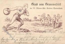 Grunewald (1000) Gruss Vom Grunewaldfest Der VI. Männer Abteilung Berliner Turnerschaft Sign. Annemüller 1899 I- Montagn - Cameroon