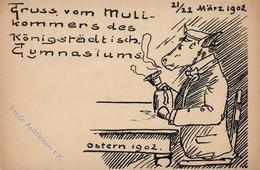 Steglitz (1000) Gruss Vom Muli Königstädtisches Gymnasium Ostern 1902 Studentika I Paques Montagnes - Cameroon