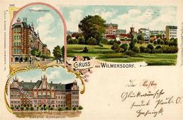 Wilmersdorf (1000) Uhlandstraße Straßenbahn Bismarck-Gymnasium  Lithographie 1901 I-II - Cameroun