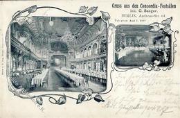 Berlin Friedrichshain (1000) Gasthaus Concordia Festsäle  1903 II (Stauchung) - Kamerun