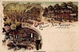 Berlin Friedrichshain (1000) Stralau Gasthaus Neu-Seeland  Lithographie 1901 I- - Cameroon