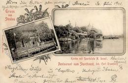 Berlin Friedrichshain (1000) Stralau Gasthaus Zum Storchnest 1901 I- - Cameroon