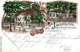 Johannisthal (O1197) Gasthaus W. Lenze  Lithographie 1898 I-II (Ecken Abgestoßen) - Cameroon