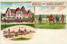 Karlshorst (O1157) Hotel Gasthaus Fürstenhaus Pferderennbahn  Lithographie I-II - Cameroon