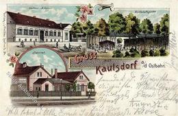 Kaulsdorf (O1144) Bahnhof Gasthaus E. Hamann  Lithographie 1901 I-II - Cameroon