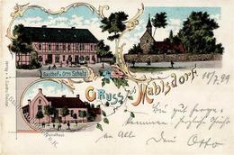 Mahlsdorf (O1147) Gasthaus O. Schulz Kirche Schule  Lithographie 1899 I-II - Cameroon