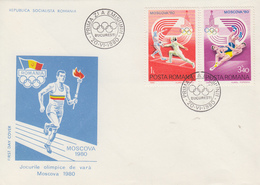 Enveloppe  FDC  1er  Jour    ROUMANIE     Jeux  Olympiques   MOSCOU    1980 - Ete 1980: Moscou