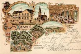 Haaren (5100) Gasthaus Franz Beyer Straßenbahn Kirche  Lithographie 1899 I-II - Kamerun