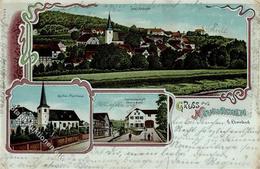 Neukirchen (5308) Gasthaus Johann Kann  Pfarrhaus  1912 II (Stauchung, Ecken Abgestossen) - Kamerun