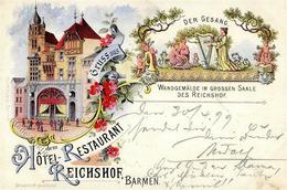 Barmen (5600) Hotel Reichshof Lithographie 1899 I-II - Kamerun