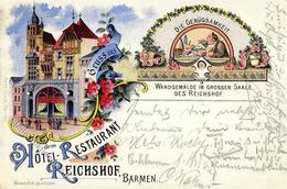 Barmen (5600) Hotel Reichshof Lithographie 1900 I-II - Kamerun