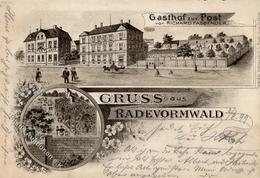 Radevormwald (5608) Gasthaus Zur Post  Lithographie 1899 I-II - Kamerun